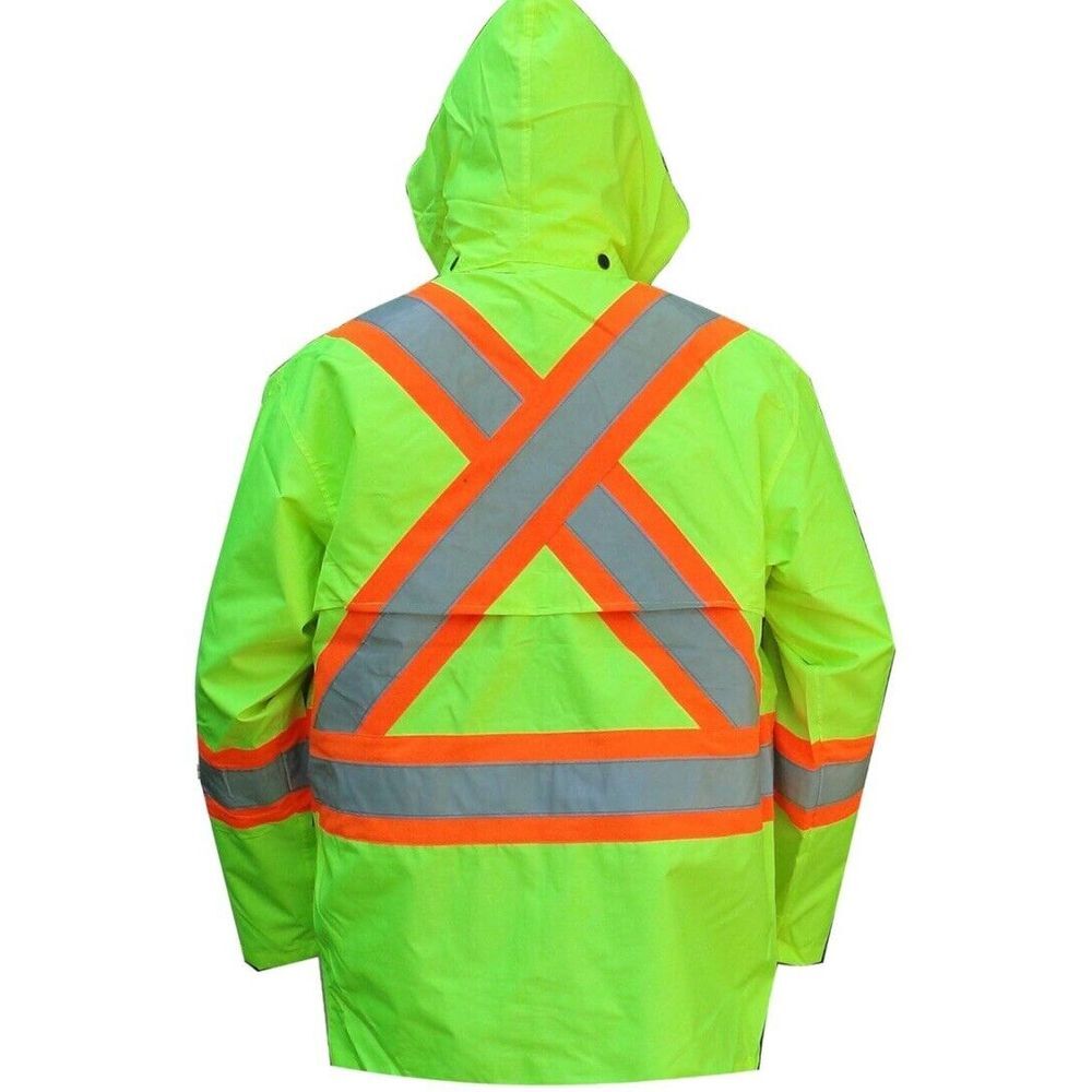 Viking 6323Jg-M Open Road Hi-Vis 150D‎ Jkt Green Size  Medium  rain jacket - Picture 2 of 3
